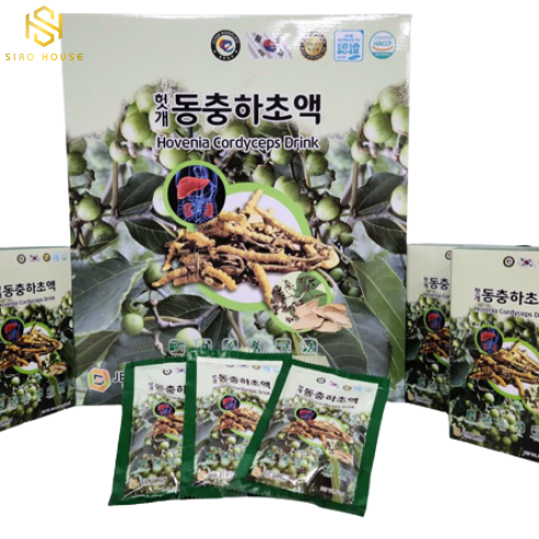 Nước bổ gan đông trùng hạ thảo JEONG WON Hovenia Cordyceps Drink 30 gói x 80mL