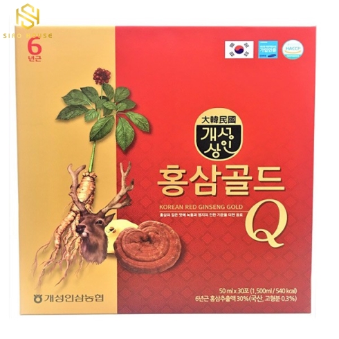 Nước hồng sâm nhung hươu linh chi NONGHYUP Korean Red Ginseng Gold Q 50mL x 30gói