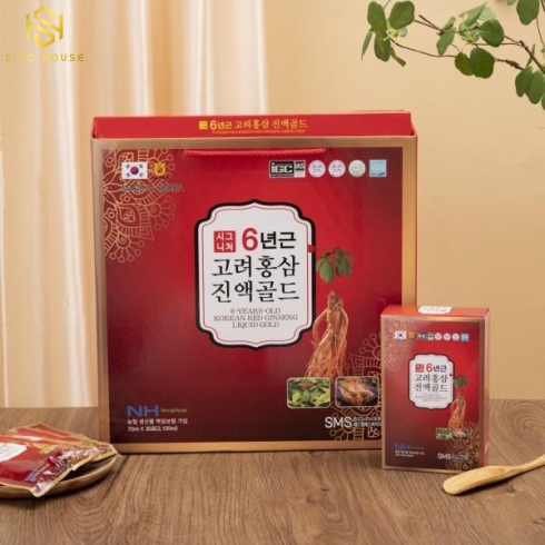 Nước Hồng Sâm SMS BIO PHARM Hàn Quốc hộp 30 gói x 70ml 