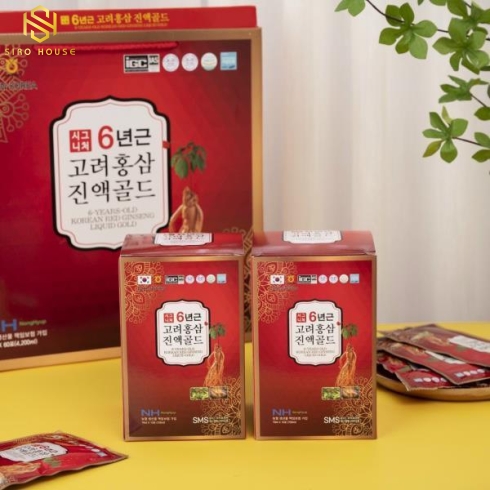 Nước Hồng Sâm SMS BIO PHARM Hàn Quốc hộp 30 gói x 70ml 
