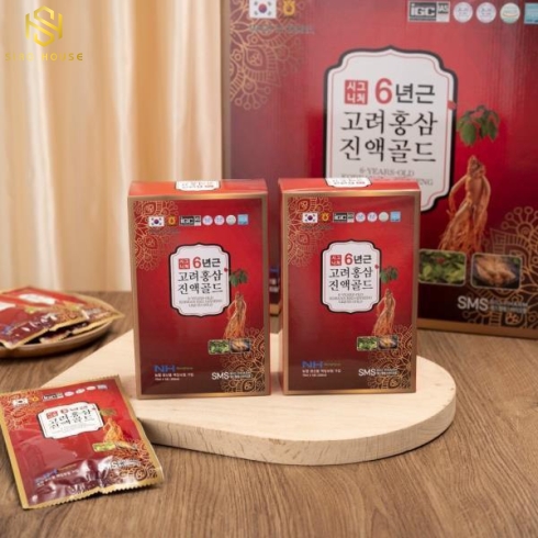 Nước Hồng Sâm SMS BIO PHARM Hàn Quốc hộp 30 gói x 70ml 