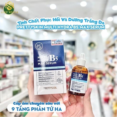 Tinh chất phục hồi cho da dầu PrettySkin Multi Hydra B5 Max Serum 50ml (Xanh đậm)