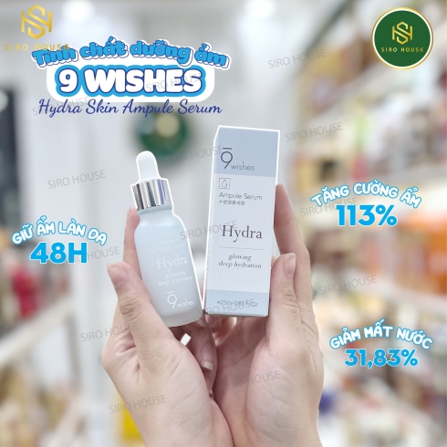 Tinh chất cấp ẩm 9WISHES Ampoule Serum Hydra Glowing Deep Hydration 25mL