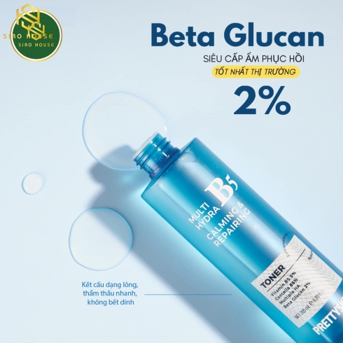 Nước cân bằng da PRETTYSKIN Multi Hydra B5 Calming & Repairing Toner 205mL 