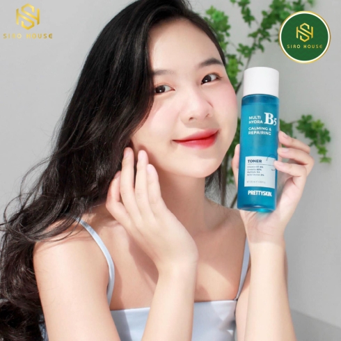 Nước cân bằng da PRETTYSKIN Multi Hydra B5 Calming & Repairing Toner 205mL 