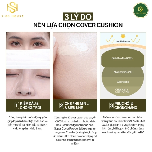 Phấn nước GLAMRR Q Vegan Super Cover Cushion SPF50+/PA+++