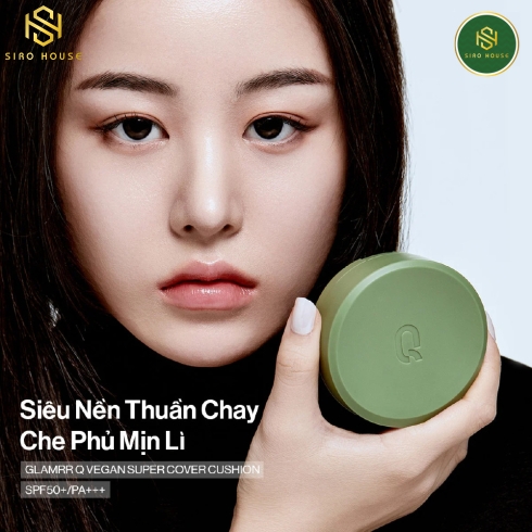 Phấn nước GLAMRR Q Vegan Super Cover Cushion SPF50+/PA+++