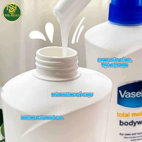 Sữa tắm dưỡng ẩm VASELINE Total Moisture Body Wash 1000mL