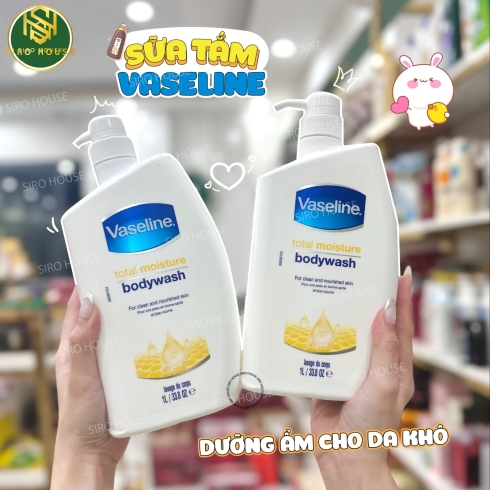 Sữa tắm dưỡng ẩm VASELINE Total Moisture Body Wash 1000mL