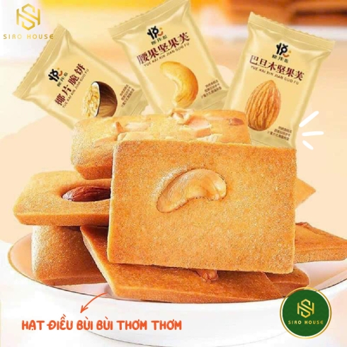 Bánh quy nướng hạt dinh dưỡng NAGANO NUT CAKE 345g (1 hộp trắng 45 bánh)