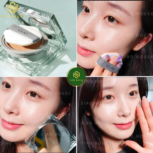 Phấn nước CLIO Kill Cover Skin Fixer Cushion SPF50+ PA+++  tone 21 và tone 23
