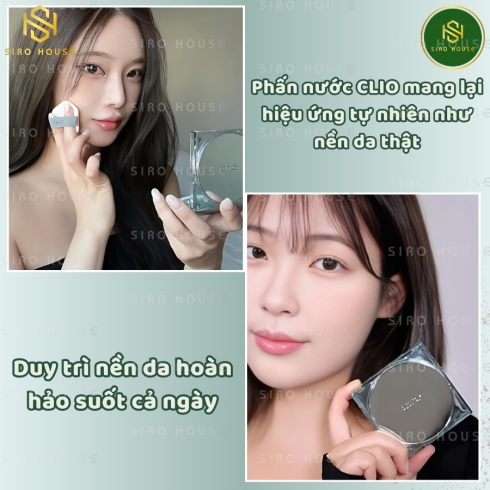 Phấn nước CLIO Kill Cover Skin Fixer Cushion SPF50+ PA+++  tone 21 và tone 23
