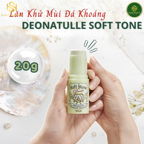 Lăn khử mùi đá khoáng DEONATULLE Soft Tone Double Color Control 20g 