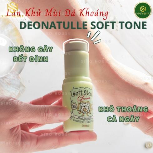 Lăn khử mùi đá khoáng DEONATULLE Soft Tone Double Color Control 20g 