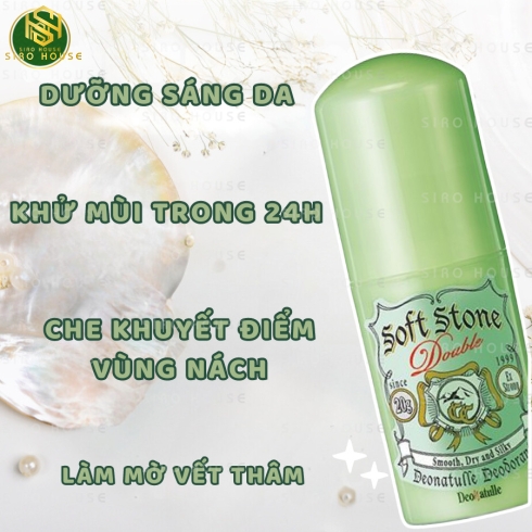 Lăn khử mùi đá khoáng DEONATULLE Soft Tone Double Color Control 20g 