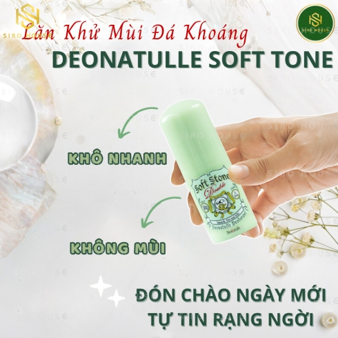 Lăn khử mùi đá khoáng DEONATULLE Soft Tone Double Color Control 20g 