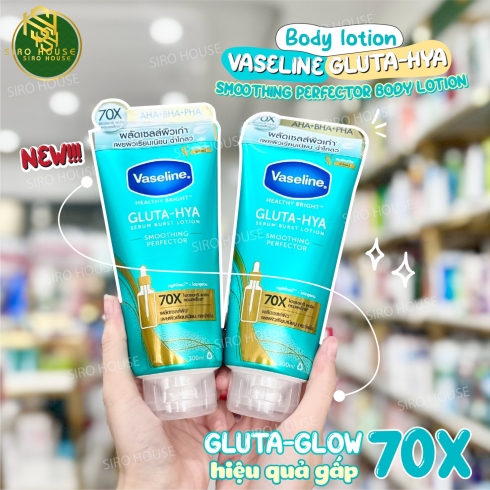 Dưỡng thể VASELINE Gluta-Hya Smoothing Perfector 70X 300ml 