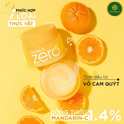 Sáp tẩy trang BANILA CO. Clean It Zero Cleansing Balm #Mandarin-C brightening 100mL 
