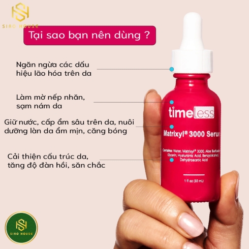 Tinh chất TIMELESS Matrixyl 3000 + Hyaluronic Acid Serum 30mL