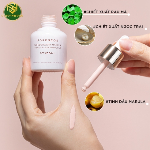 Tinh chất dưỡng trắng FORENCOS Wonderwerk Marula Tone Up Sun Ampoule SPF 37+ 30g 