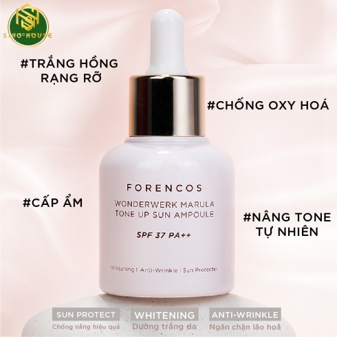 Tinh chất dưỡng trắng FORENCOS Wonderwerk Marula Tone Up Sun Ampoule SPF 37+ 30g 