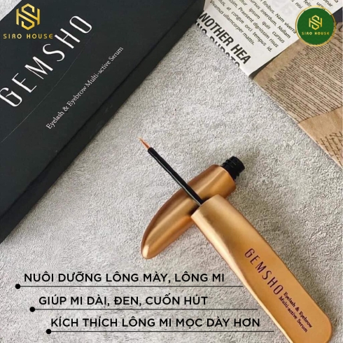 Tinh chất dưỡng mi GEMSHO Eyelash & Eyebrow Multi-active Serum 3mL