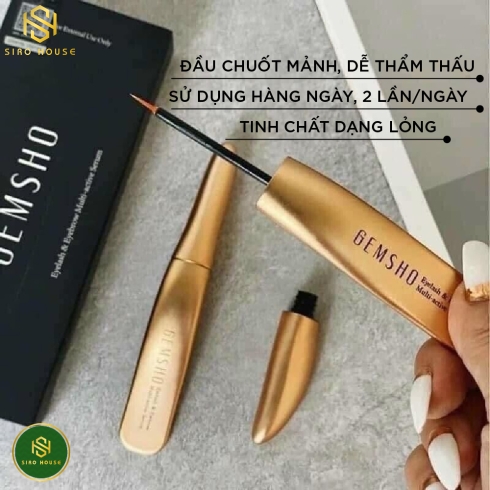 Tinh chất dưỡng mi GEMSHO Eyelash & Eyebrow Multi-active Serum 3mL
