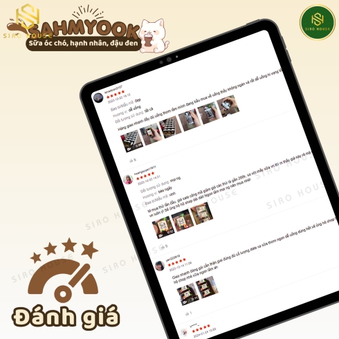 Sữa óc chó, hạnh nhân, đậu đen SAHMYOOK (Xách 20 gói)