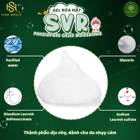 Gel rửa mặt SVR Physiopure Gelee Moussante 200mL 