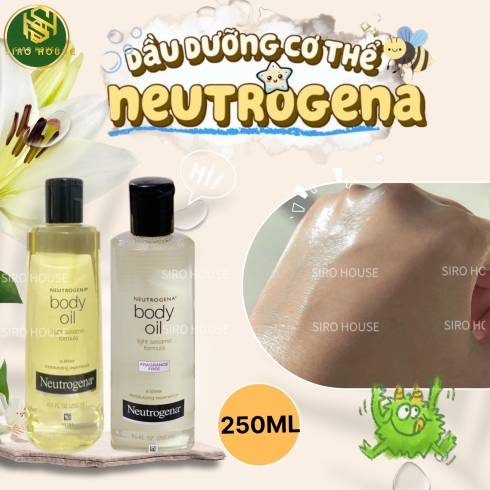 Dầu dưỡng thể NEUTROGENA Body Oil Light Sesame Formula 250mL