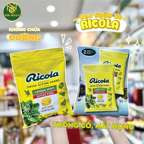 Kẹo thảo mộc RICOLA Lemon Mint 105v 