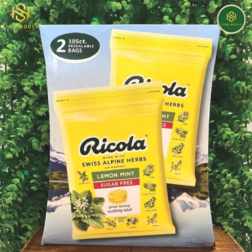 Kẹo thảo mộc RICOLA Lemon Mint 105v 