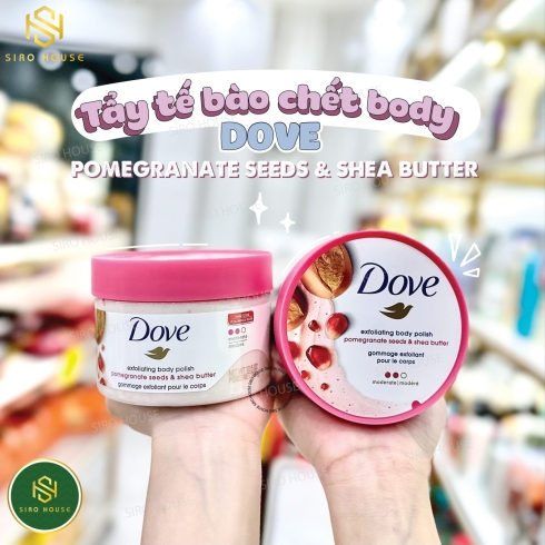 Tẩy tế bào chết toàn thân DOVE Exfoliating Body Polish #Pomegranate Seeds & Shea Butter 298g