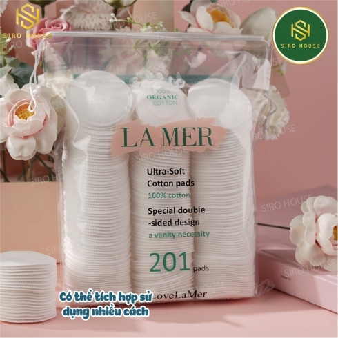 Bông tẩy trang LA MER 100% Organic Cotton 201miếng 
