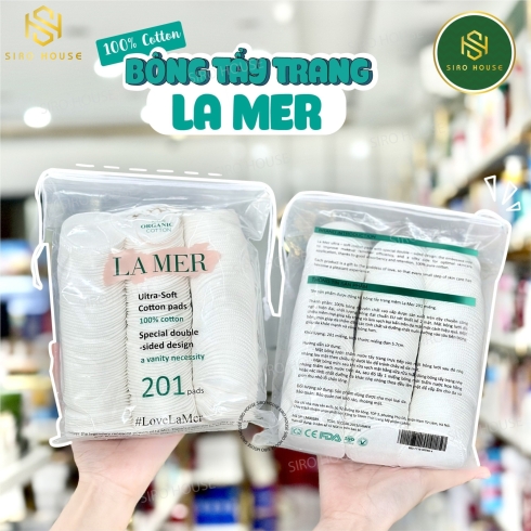 Bông tẩy trang LA MER 100% Organic Cotton 201miếng 