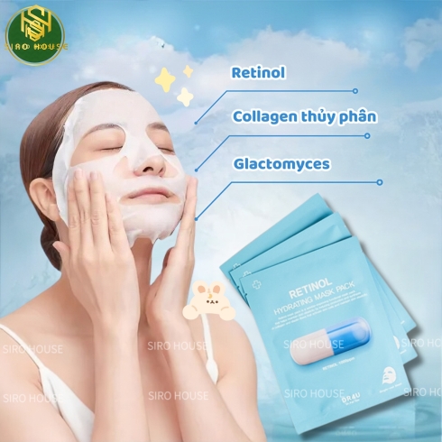 Mặt nạ cấp ẩm phục hồi da DR4U RETINOL Hydrating Mask Pack 