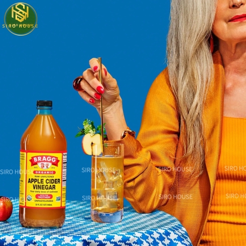 Giấm táo hữu cơ BRAGG Organic Apple Cider Vinegar 946mL