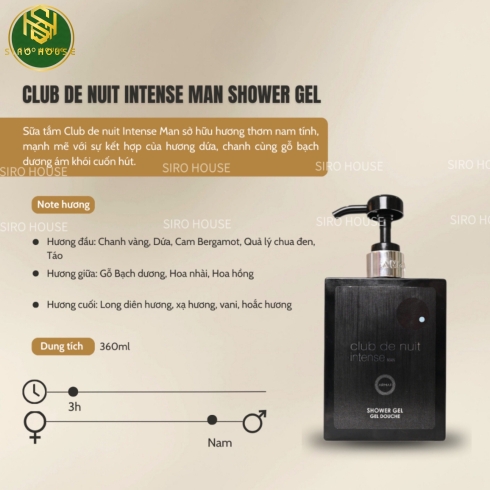 Sữa tắm hương nước hoa CLUB DE NUIT Man & Woman Shower Gel 360mL 