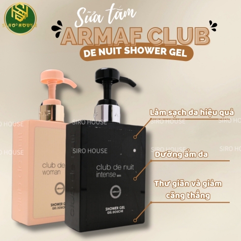 Sữa tắm hương nước hoa CLUB DE NUIT Man & Woman Shower Gel 360mL 