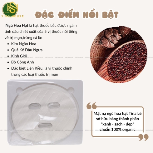 Mặt nạ ngũ hoa hạt TINA LÊ 