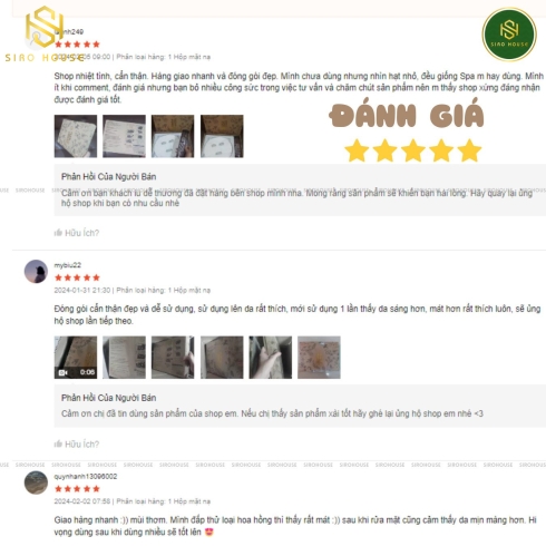 Mặt nạ ngũ hoa hạt TINA LÊ 