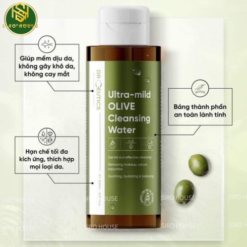 Tẩy trang DR CEUTICS Ultra Mild Olive Cleansing Water 500mL