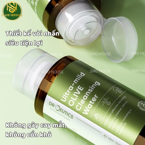 Tẩy trang DR CEUTICS Ultra Mild Olive Cleansing Water 500mL