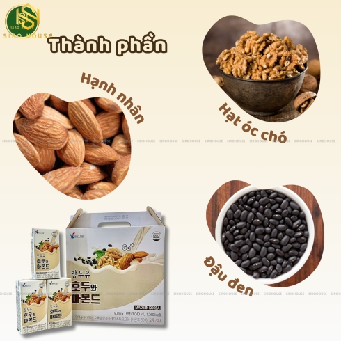 Sữa hạt macca óc chó hạnh nhân KANG