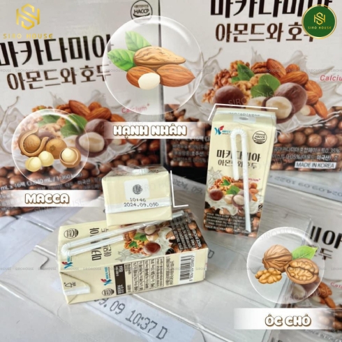 Sữa hạt macca óc chó hạnh nhân KANG