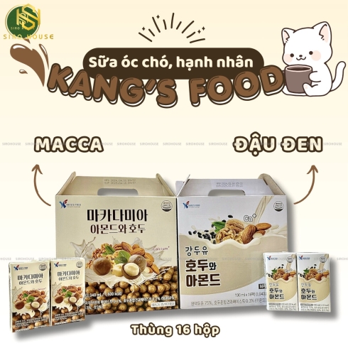 Sữa hạt macca óc chó hạnh nhân KANG