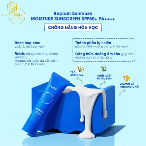 Kem chống nắng BEPLAIN Sunscreen SPF 50+ PAA++++ 50mL