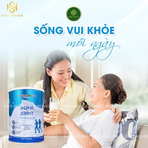 Sữa bột bổ xương khớp HEALTHY CARE Bone & Joint With Glucosamine 600g