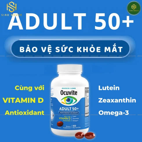  Viên uống bổ mắt BAUSCH + LOMB Ocuvite Adult 50+ 90v 