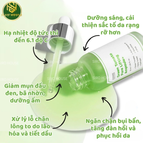 Tinh chất cà chua xanh thu nhỏ lỗ chân lông SUNGBOON Editor Green Tomato Pore Lifting Ampoule+ 40mL